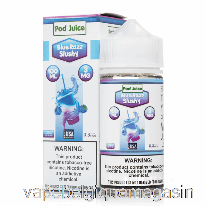 Vape Belgique Blue Razz Slushy - Pod Juice - 100ml 3mg